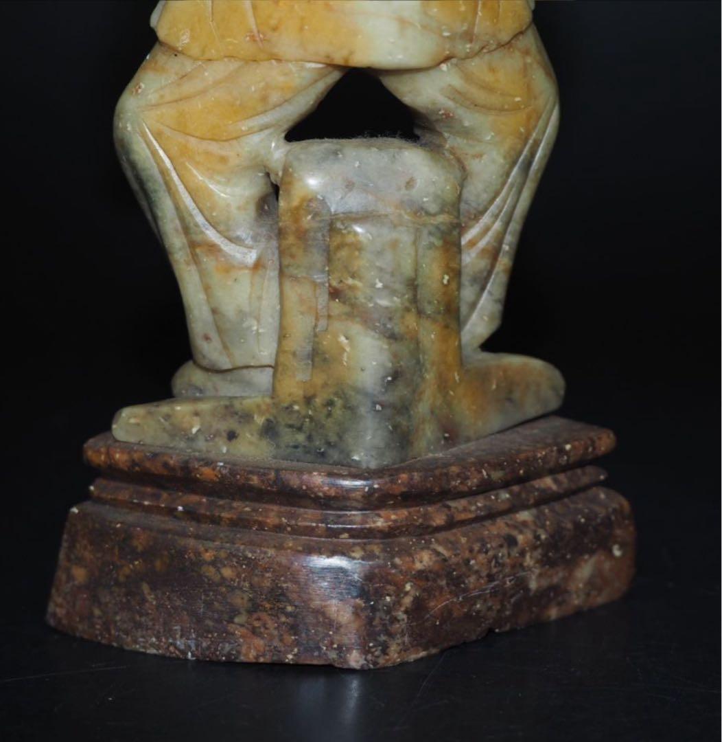 送料無料　1980年代　寿山石彫刻　鄧小平像　珍品