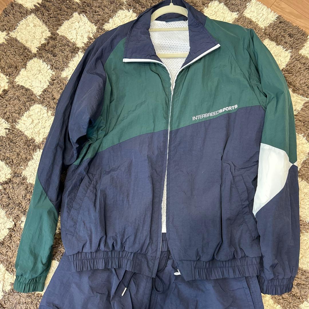 INTERBREEDジャージ上下セット ネイビー/グリーン