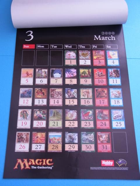 未使用品　非売品　マジック・ザ・ギャザリング　カレンダー　2000年　ポスター