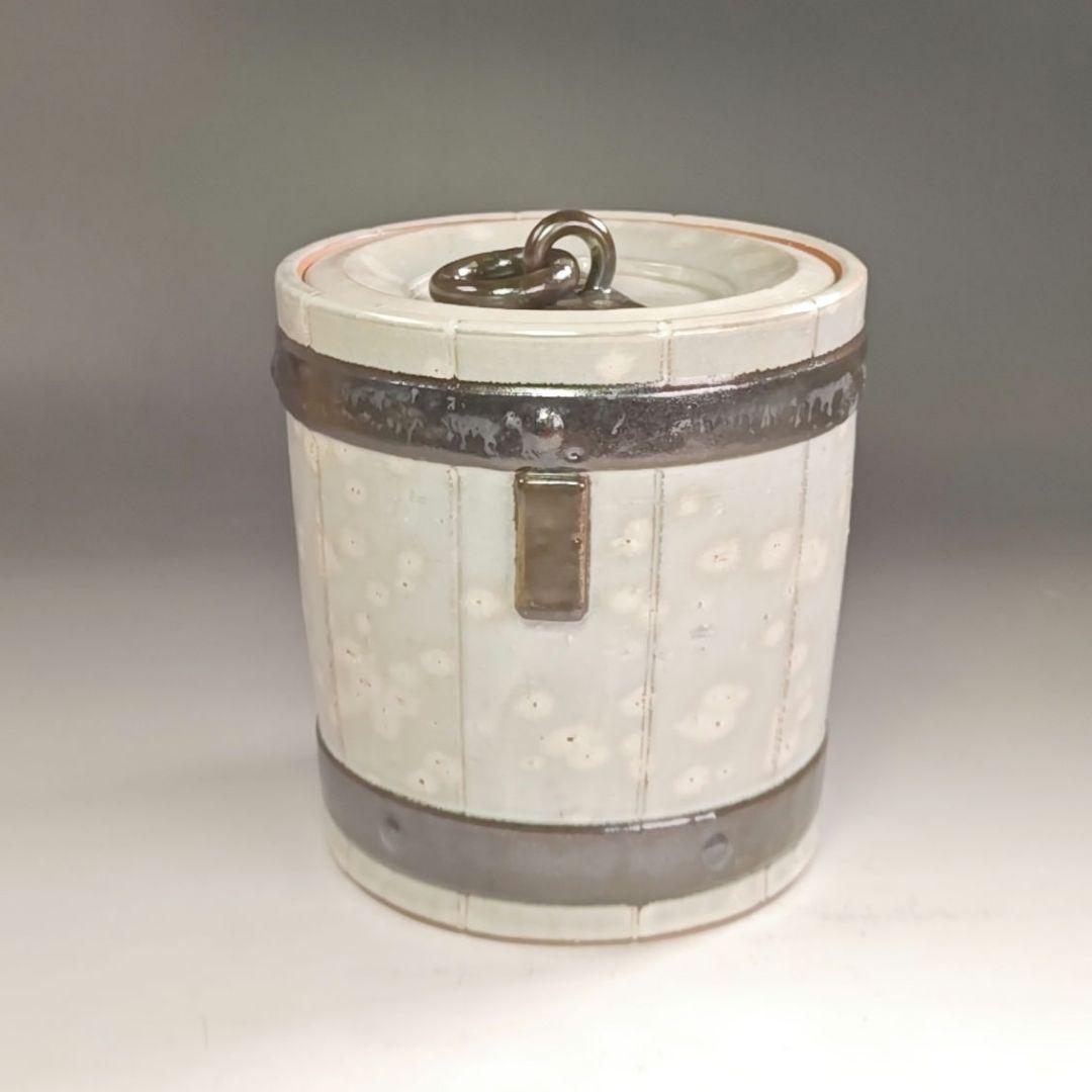 ウ297 水指『三代目　加藤利昇』『乾山写　釣瓶　水指　共箱』茶道具