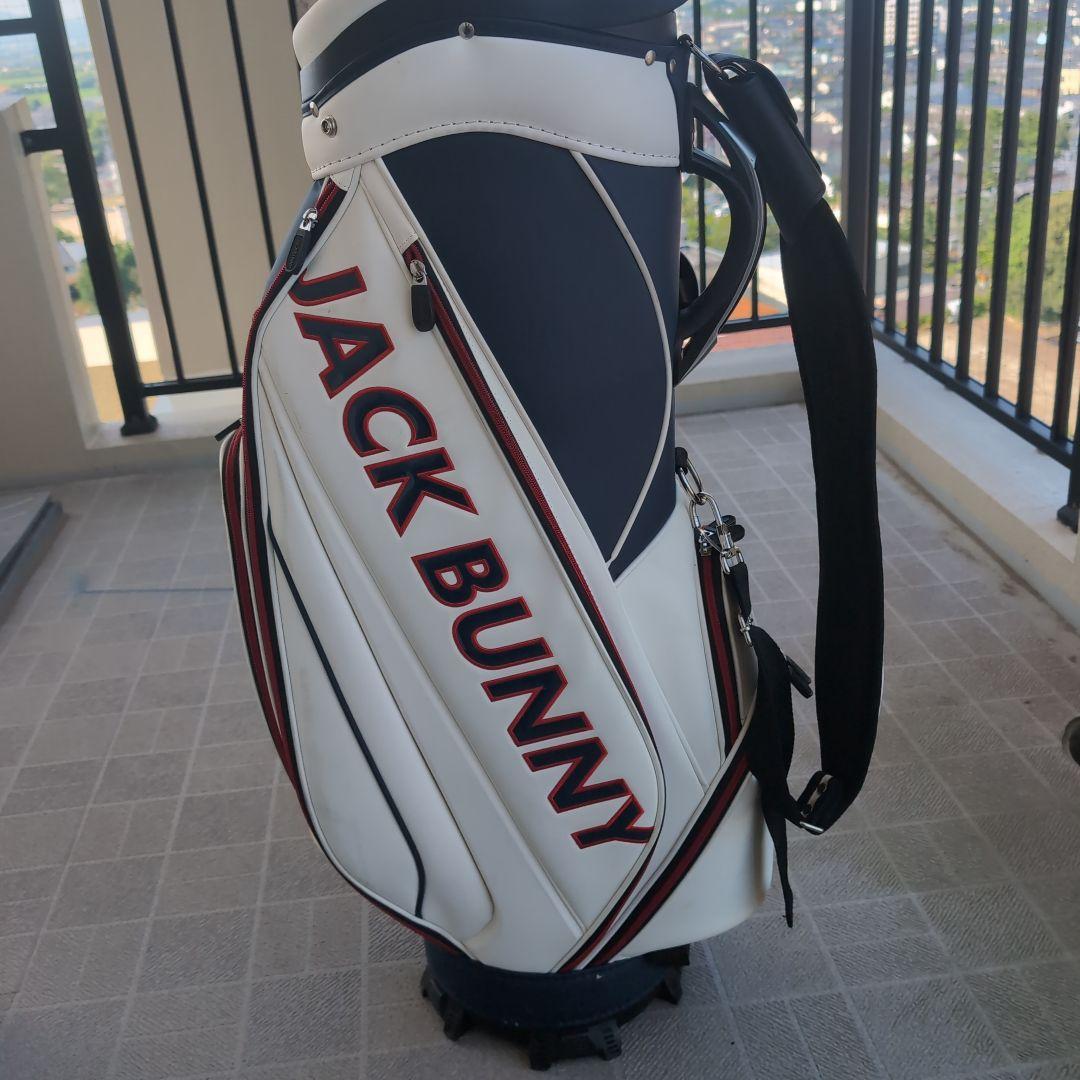 JACK BUNNY キャディバッグ ホワイト・ネイビー・レッド