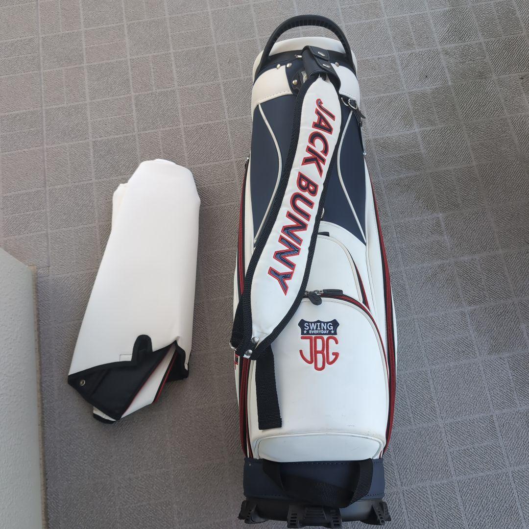 JACK BUNNY キャディバッグ ホワイト・ネイビー・レッド