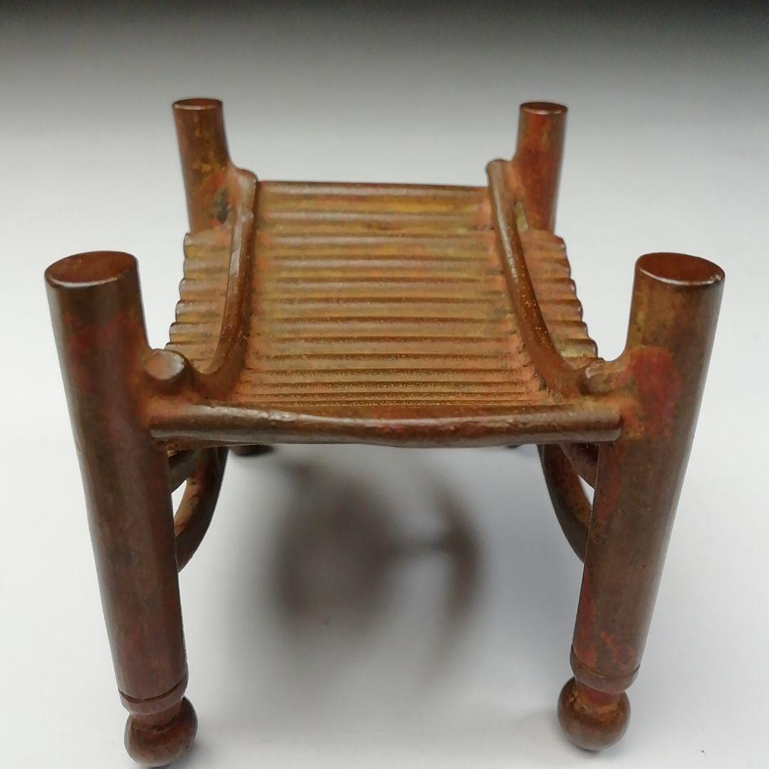 Ｔ６８２　蓋置　『橋　鋳銅蓋置』『伊波慶州』　共箱　茶道具