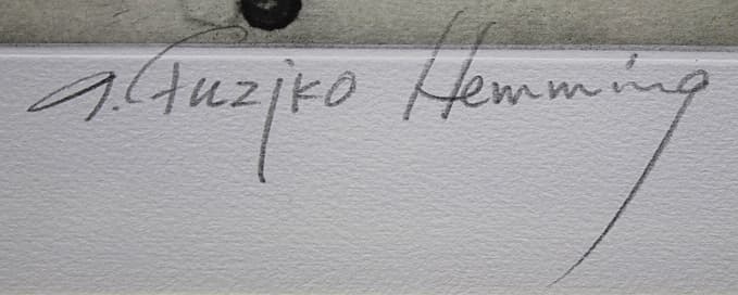 フジ子・ヘミング 【道ばたの椅子】 エッチング