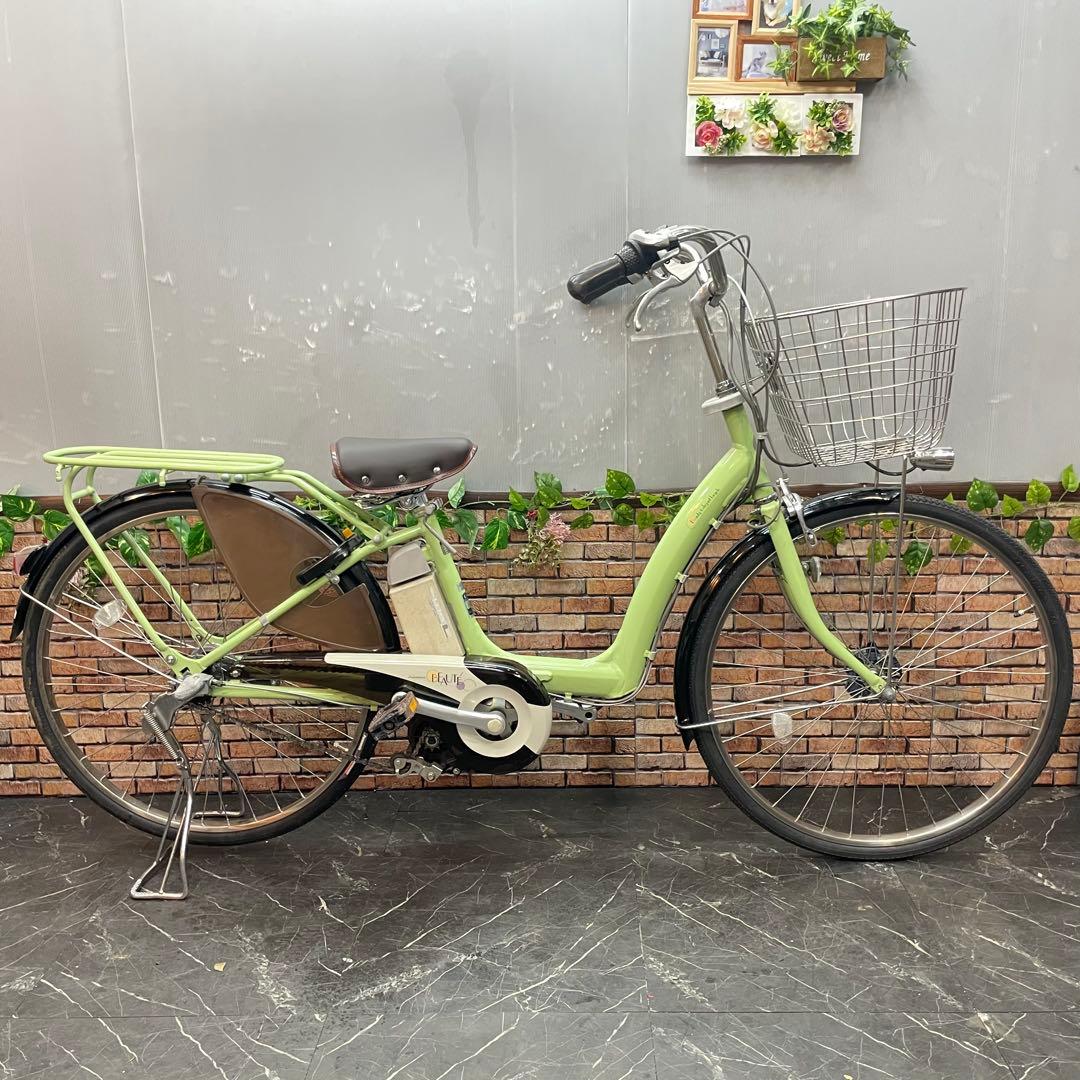 【65】電動自転車 ブリヂストン BEAUTE ボーテ 黄緑 3人乗り対応