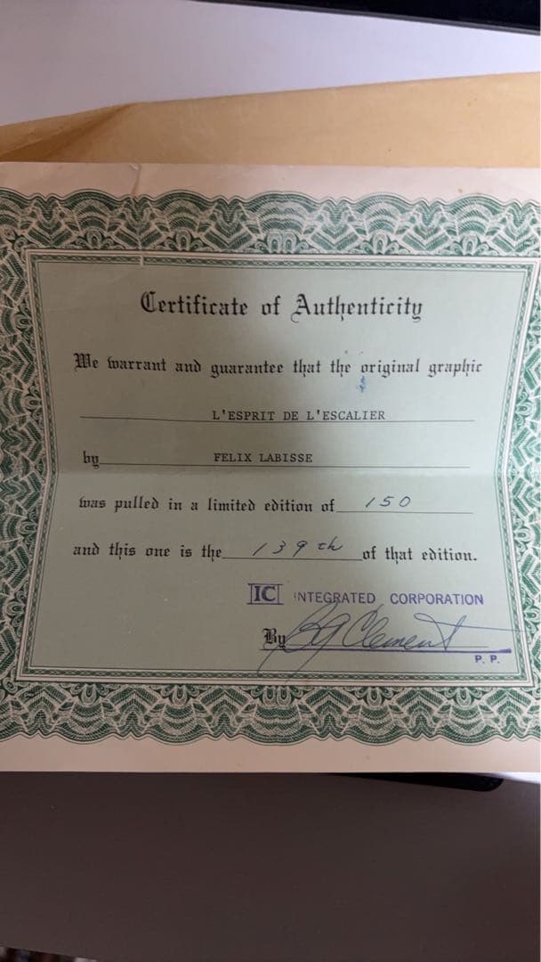 フェリックスラブス　リトグラフ138/150