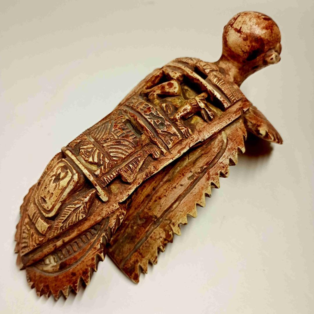 人面亀 ヒエログリフ 象形文字 ファラオ 復活 彫像 鉱石 古美術 安産 お守り