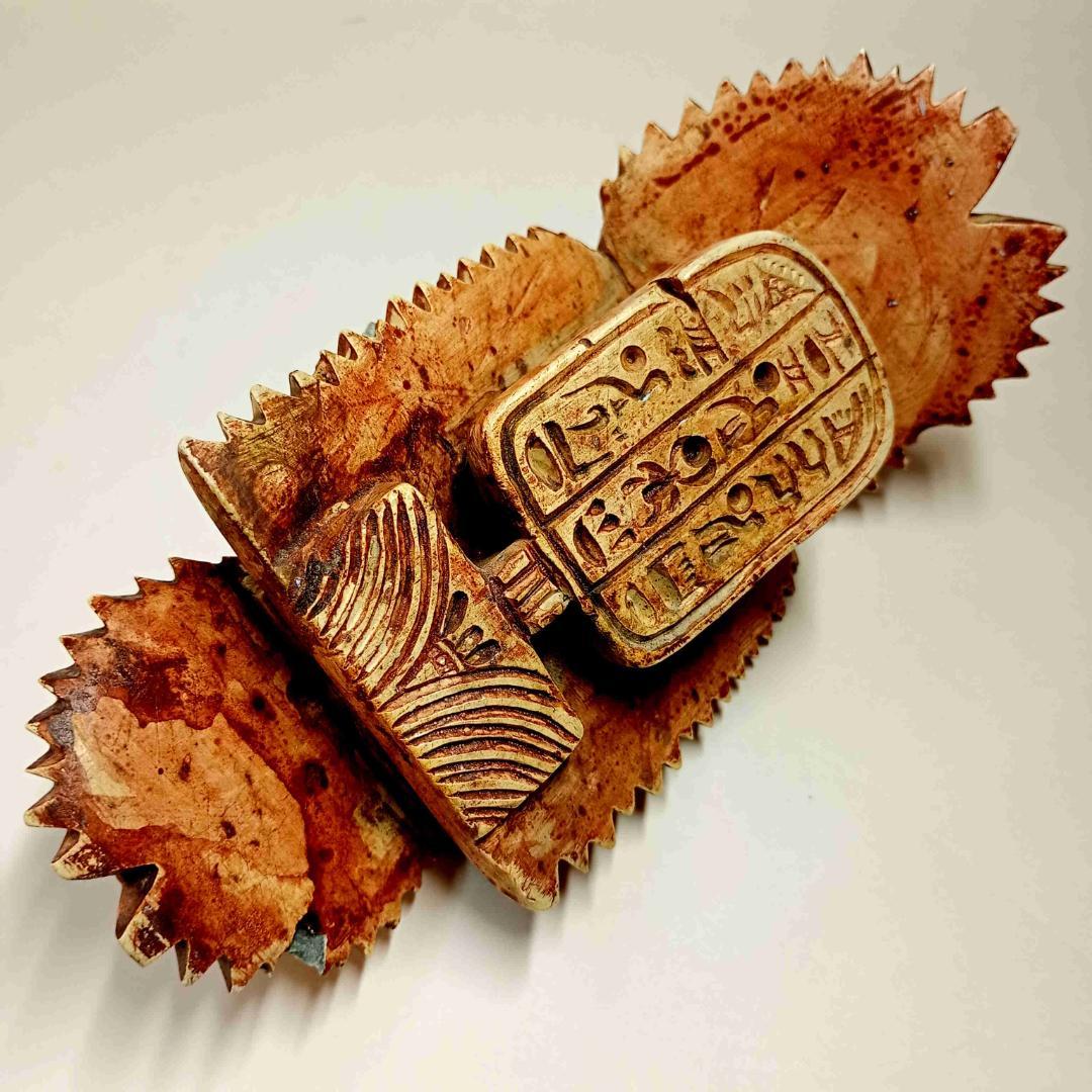 人面亀 ヒエログリフ 象形文字 ファラオ 復活 彫像 鉱石 古美術 安産 お守り