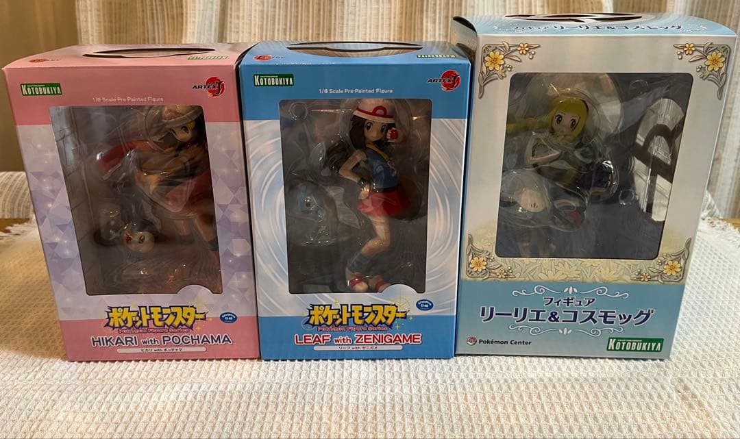 ARTFX J ポケットモンスター　リーフ withゼニガメ　ヒカリ　リーリエ