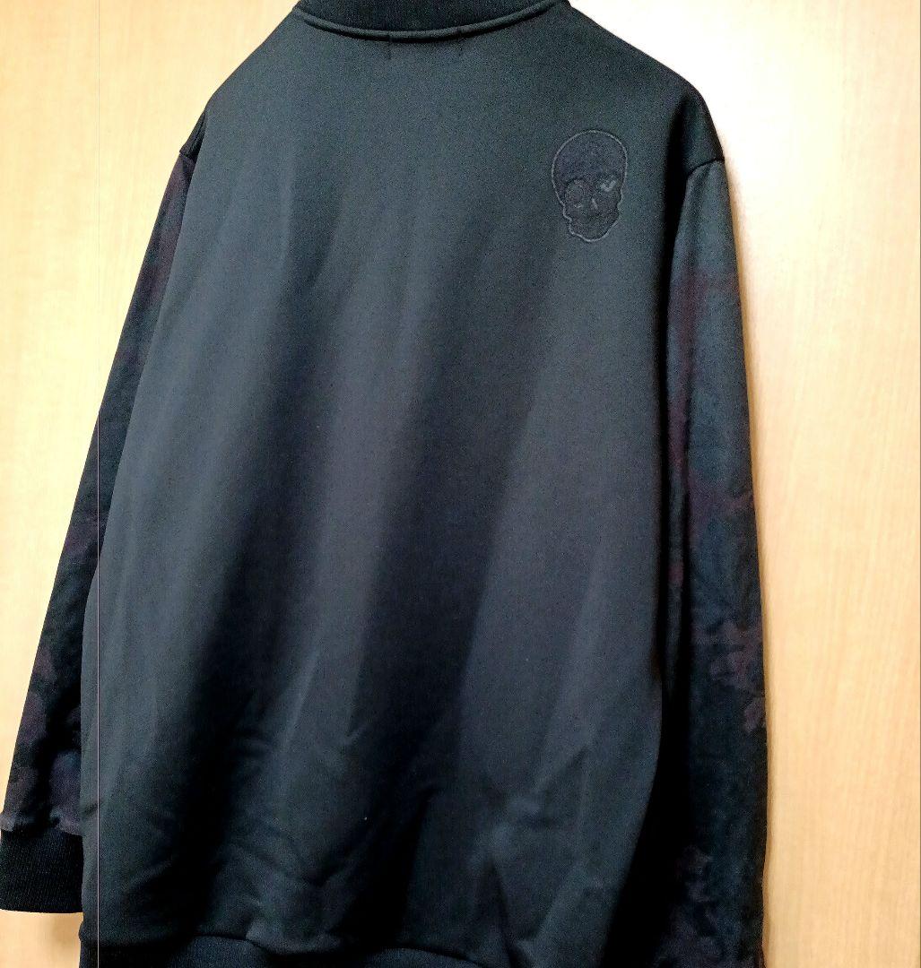 Dancc With Dragon 異素材ドッキングハーフジップ　バック刺繍LL