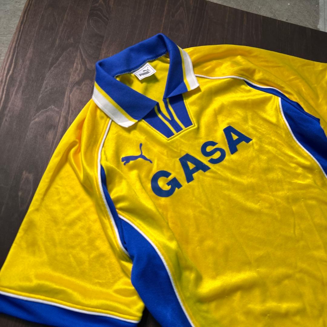 8SM1 PUMA ゲームシャツ　レプリカユニフォーム　黄色　スポーツ　古着