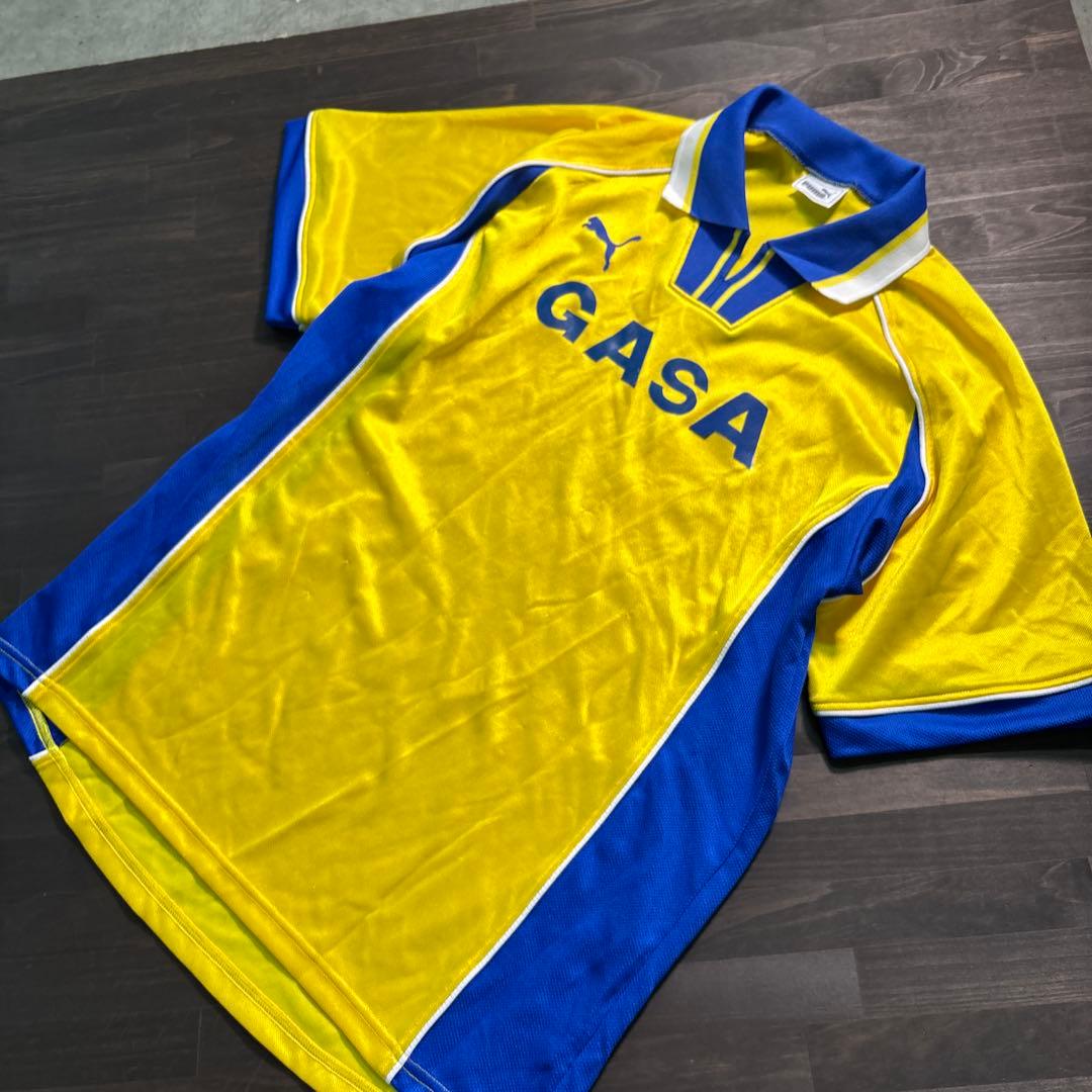 8SM1 PUMA ゲームシャツ　レプリカユニフォーム　黄色　スポーツ　古着