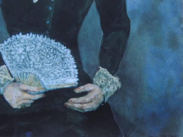 シャガール、緑衣のベラ、希少画集画、新品高級額付