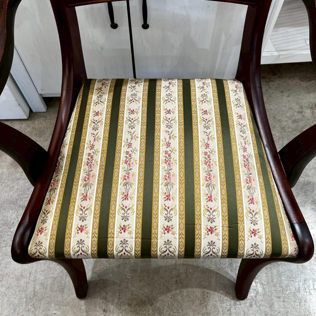 イギリス家具 リージェンシー様式 マホガニー アームチェア ダイニングチェア