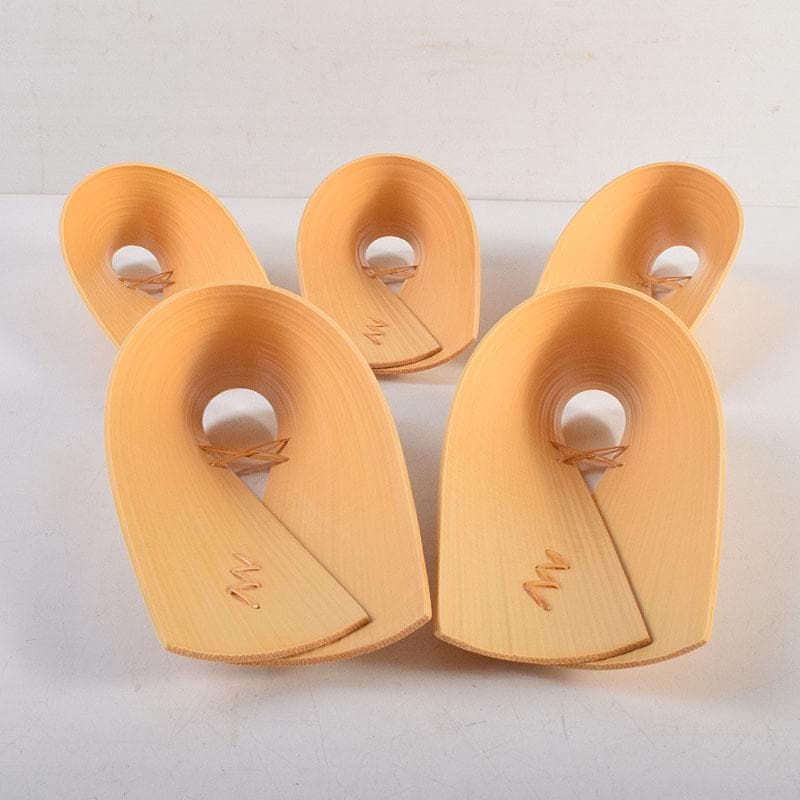 茶道具　此君亭工房　白竹　ささ舟　お絞り受け　五点　共箱　V　R8829