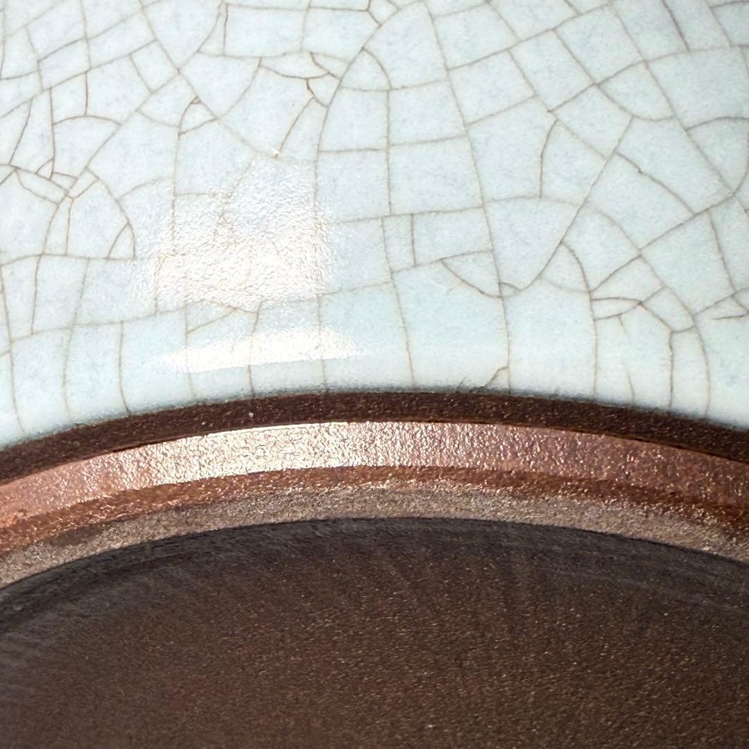 人間国宝　中島宏　青磁壺　共箱　上位作　究極の青磁　高さ23.2cm　栞