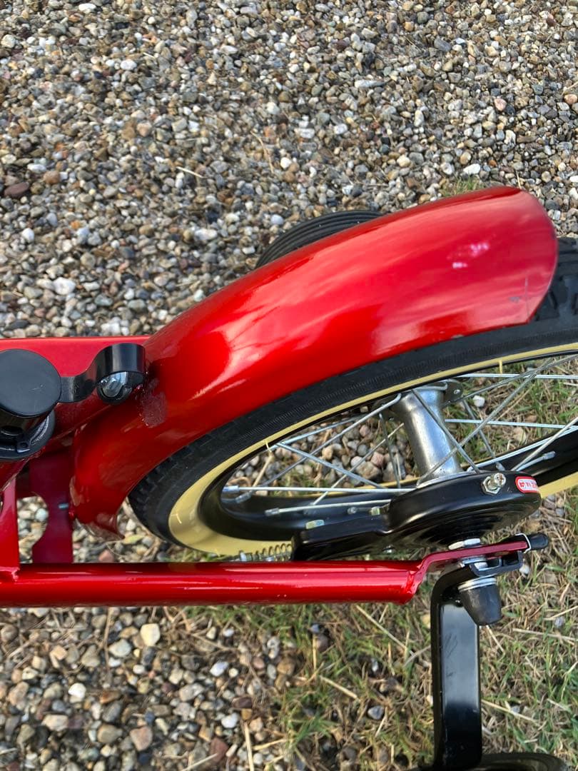 うさぎ︎ ᙏ̤̫͚⭐︎ピープル　いきなり自転車　舵取り幼児用自転車 赤　14インチ