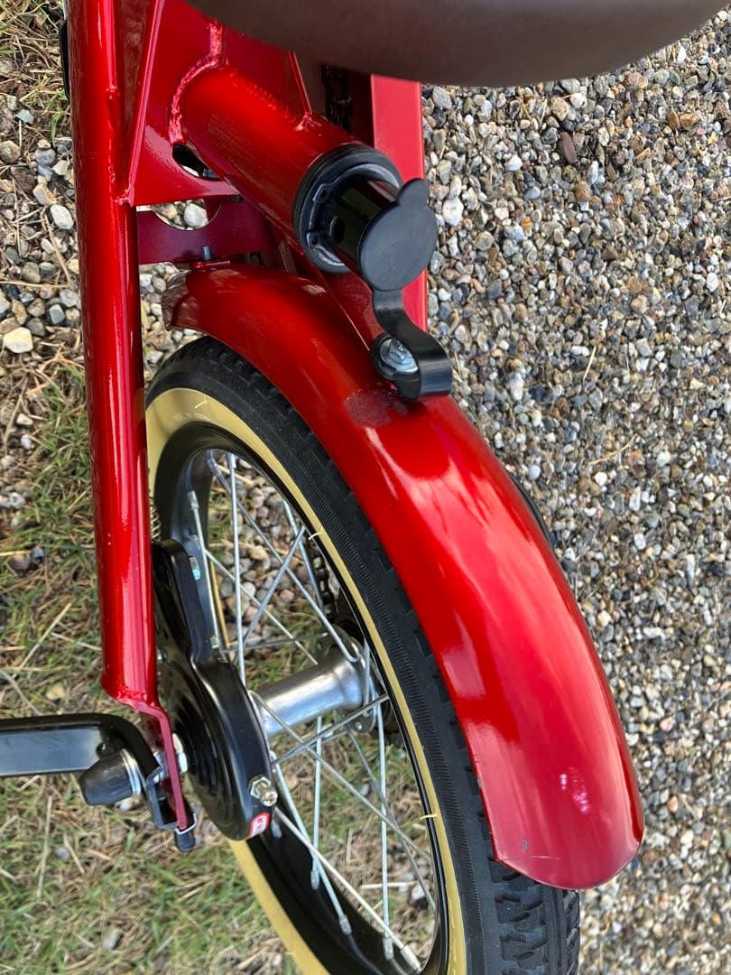 うさぎ︎ ᙏ̤̫͚⭐︎ピープル　いきなり自転車　舵取り幼児用自転車 赤　14インチ