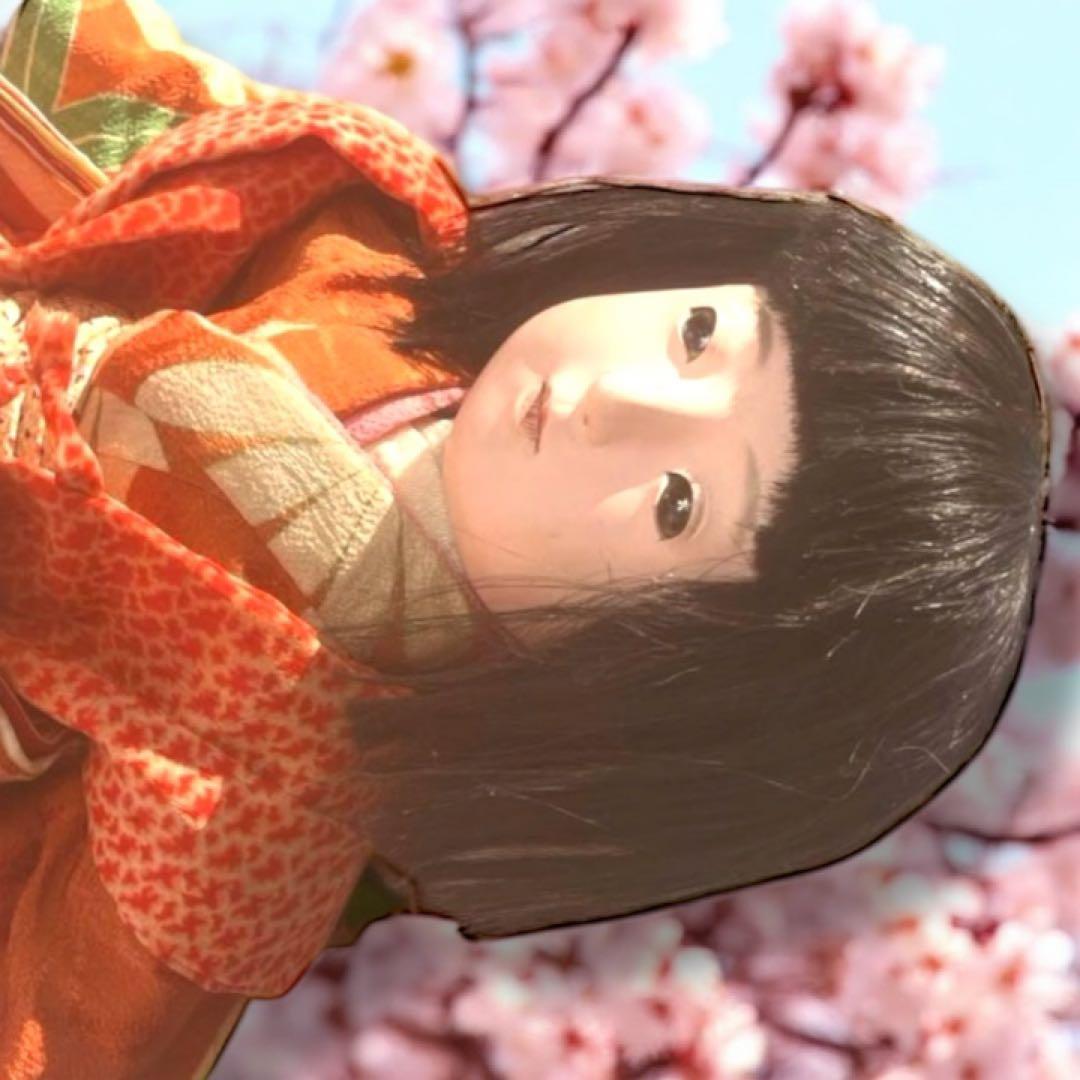 市松人形 石黒人形店 大正 ガラス目 3つ折れ 抱き人形 縮緬着物 1912年~