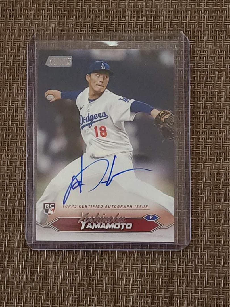 山本由伸 直筆サイン カード2024 Topps Stadium Club