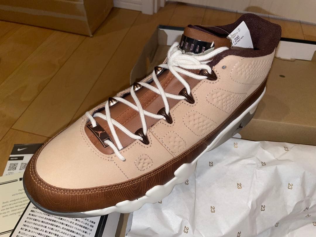 新品未使用　ハッピーライフウッド × ナイキ エアジョーダン9 ゴルフ NRG