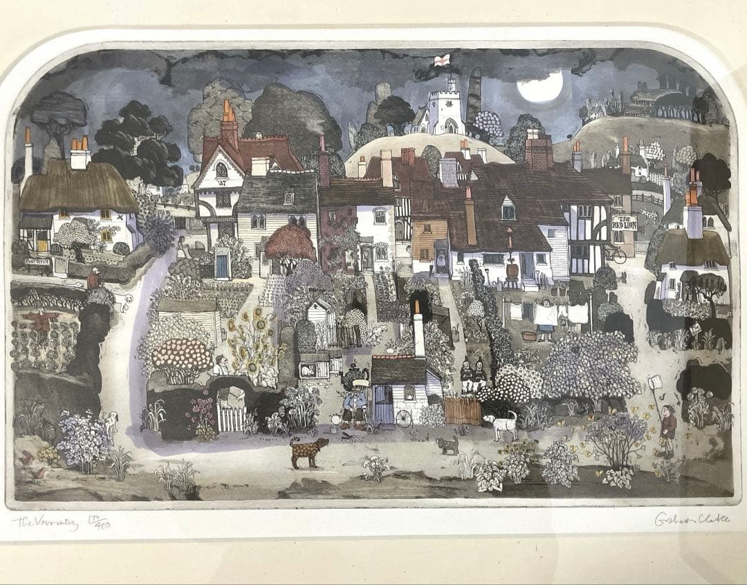 銅版画　グラハムクラーク　「バーミンテリ」