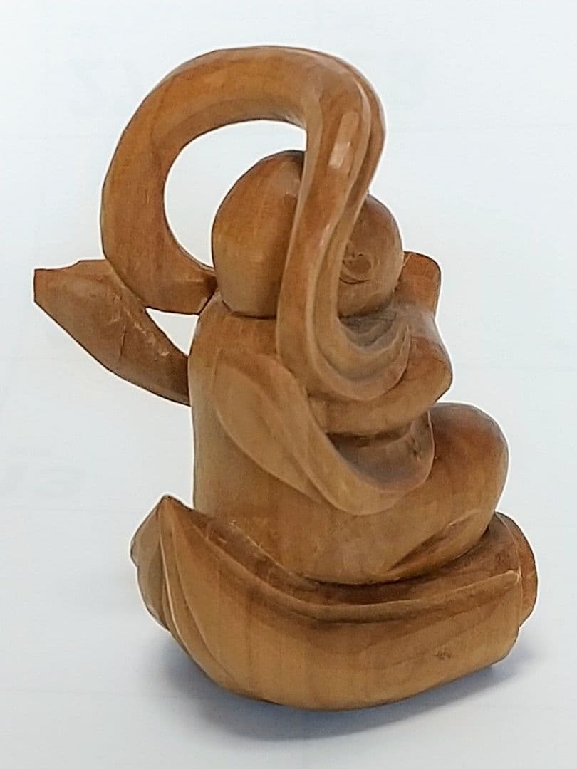 童子坐像 飛天 #567 ◆白檀 木彫 仏像