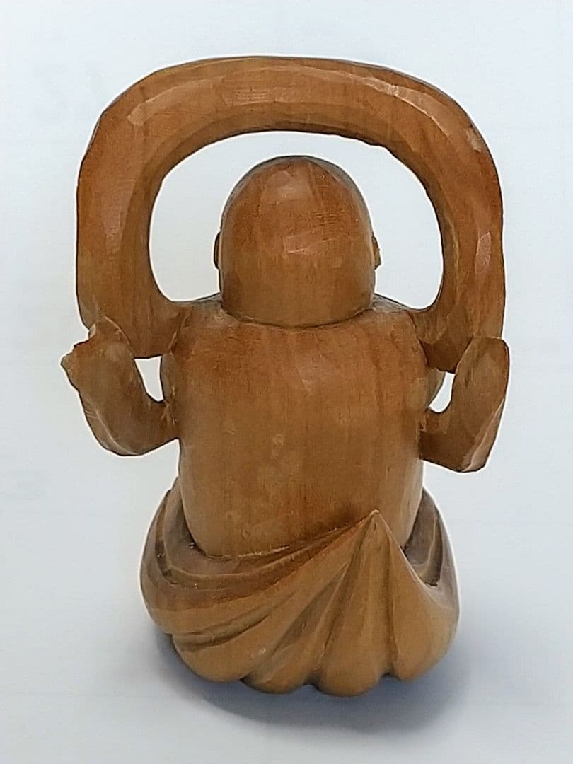 童子坐像 飛天 #567 ◆白檀 木彫 仏像