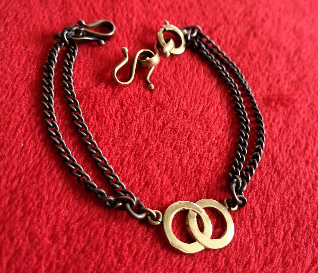 アンティーク 【希少】帯留め 18金 家紋 輪違い 明治 大正時代 刻印 K18