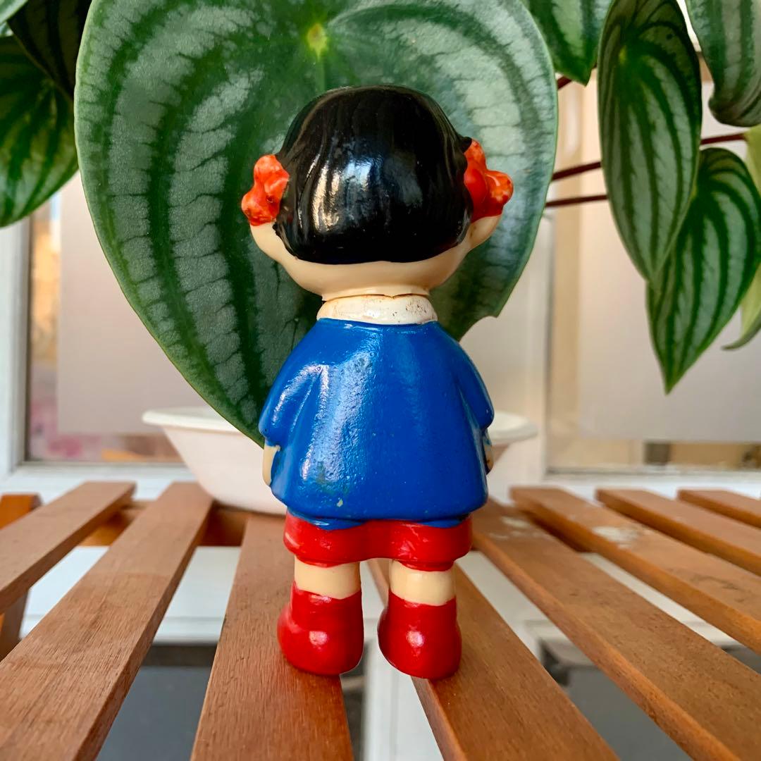 不二家 ペコちゃん ソフビ 園児服 当時もの