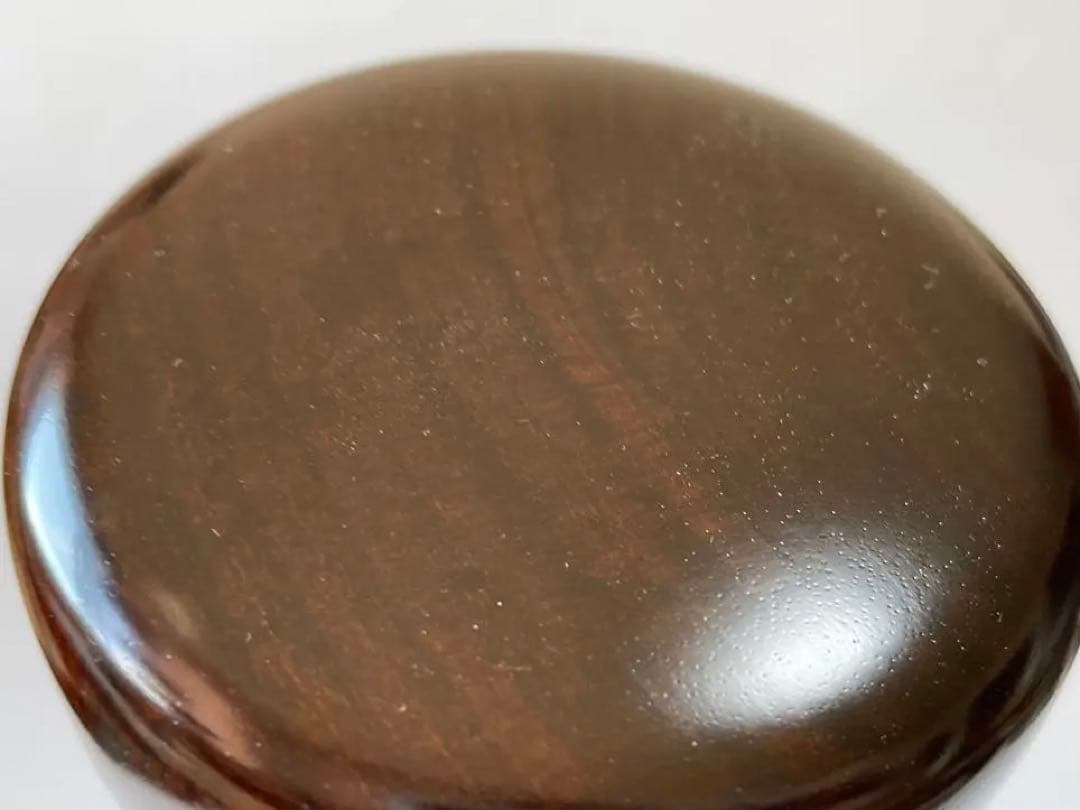 人間国宝　塗師　川北良造　縞黒檀　平棗　共箱　茶道具