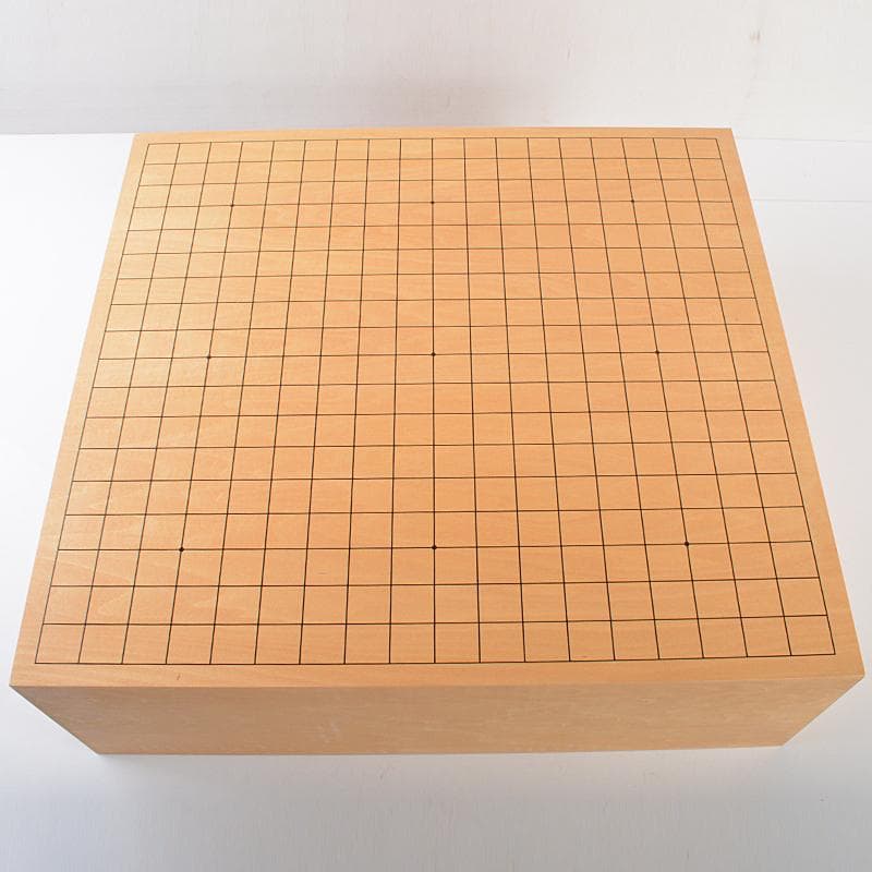 囲碁　生駒碁盤　足付　碁笥　硬質ガラス製碁石　一式　未使用品　C　R7287B