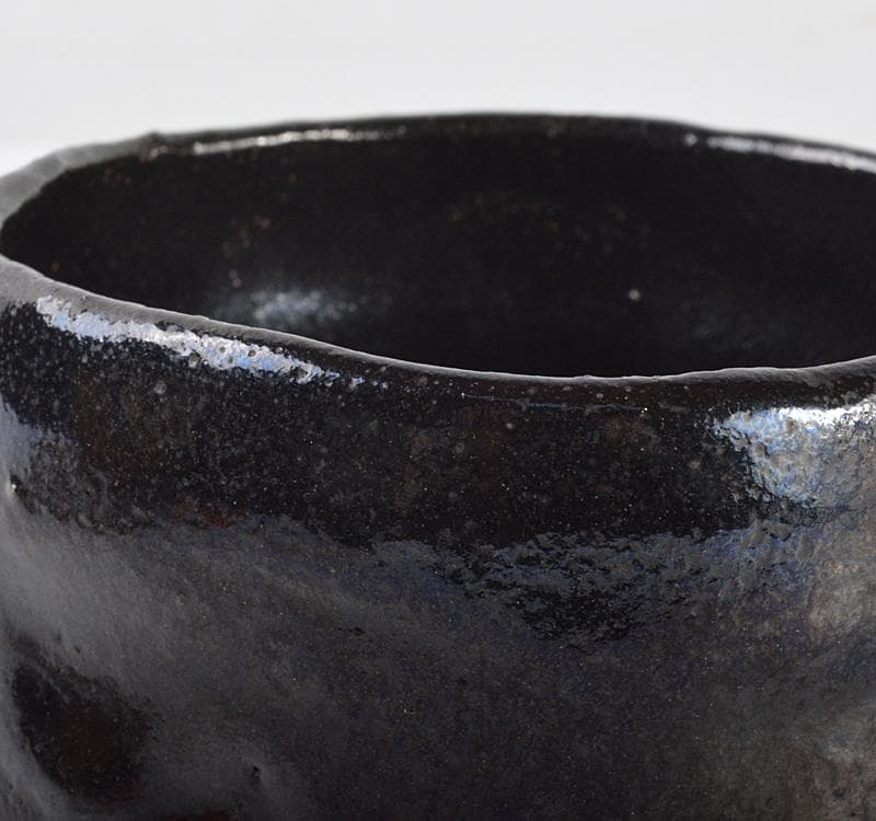 Gojyo　茶道具　楽吉左衛門　黒楽茶碗　仕覆付　共箱　M R4387