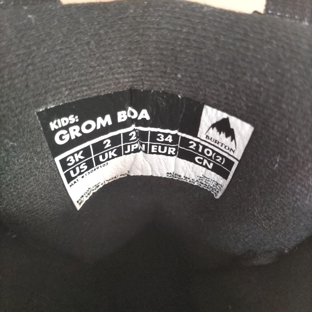 BURTONバートン GROM BOA キッズ スノーボードブーツ 21.0cm