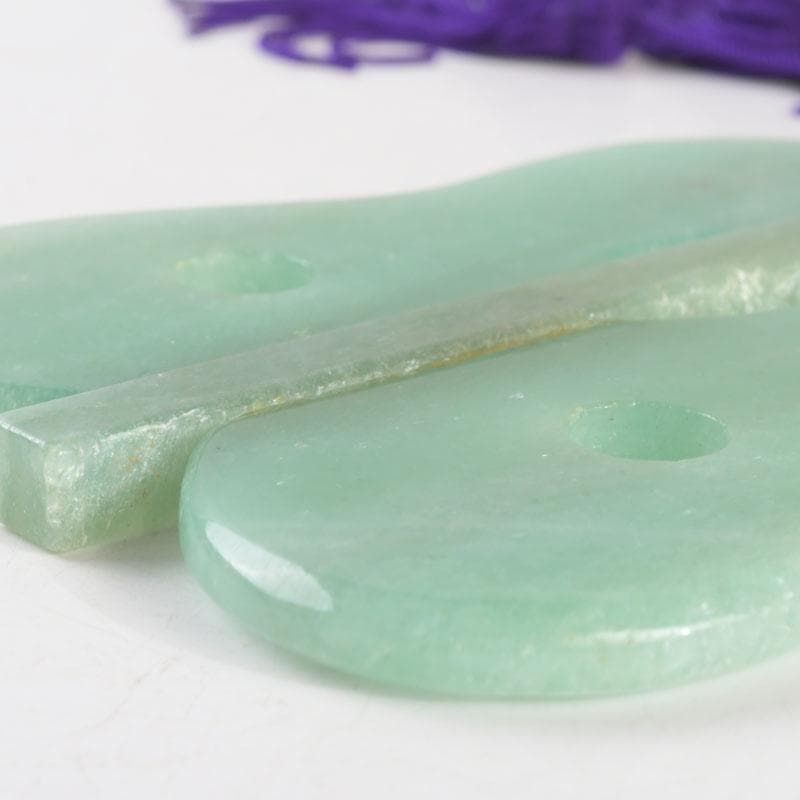 天然石　アベンチュリン　幸貴作　風林火山　軍配　縁起物　置物　共箱　V　9514