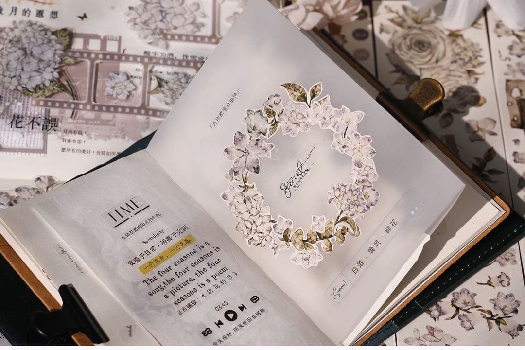 ⭐️SALE⭐️小白家文創《墨染》海外マスキングテープ　マステ 【2215】