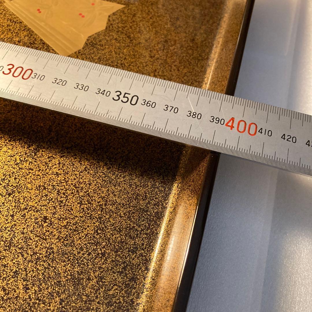 お値下げ　輪島塗　蒔絵　扇面　梨地　長手盆　お盆