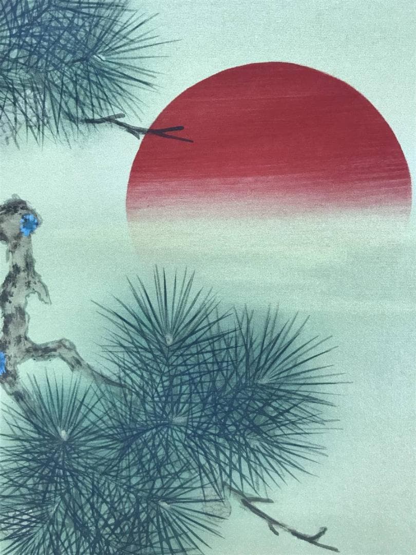 【真作】国井幸雪/鶴図/ツル図/鳥図/掛軸/名家伝来/AD-772