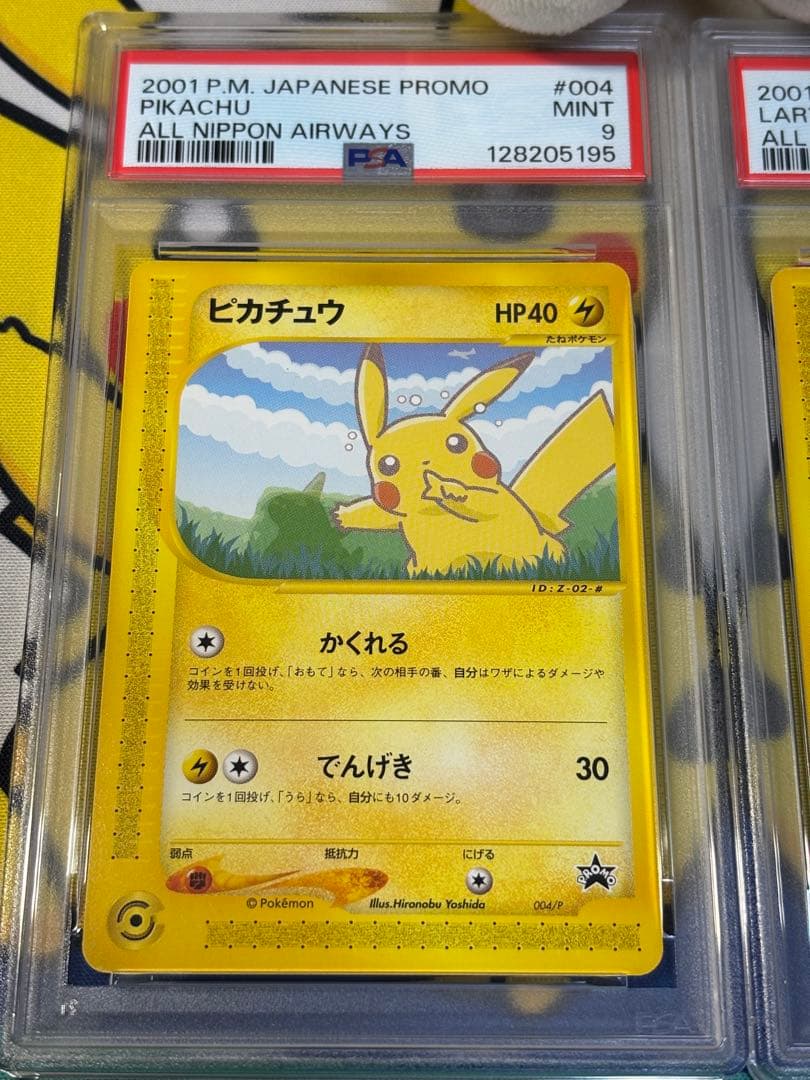PSA9,10 ポケモンカードe ピカチュウ ヨーギラス 128205195/