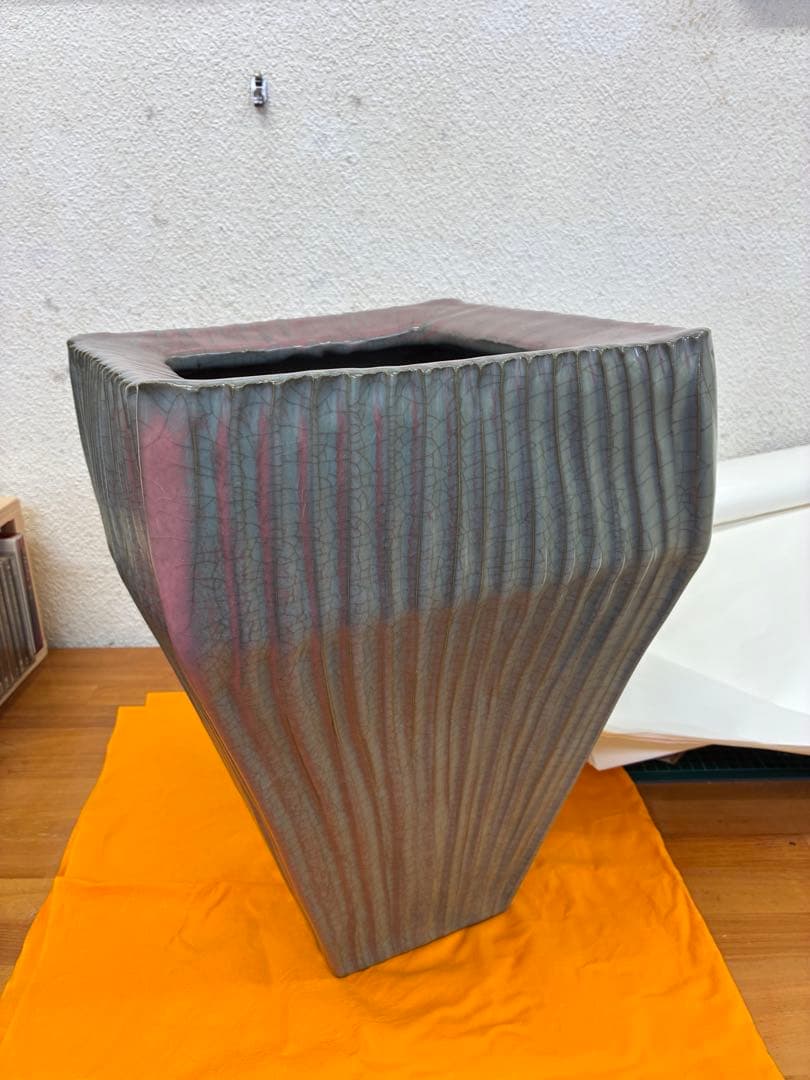 中島宏　青瓷釉彩壺　共箱・共布■本物保証■　最上位作　人間国宝 中島宏