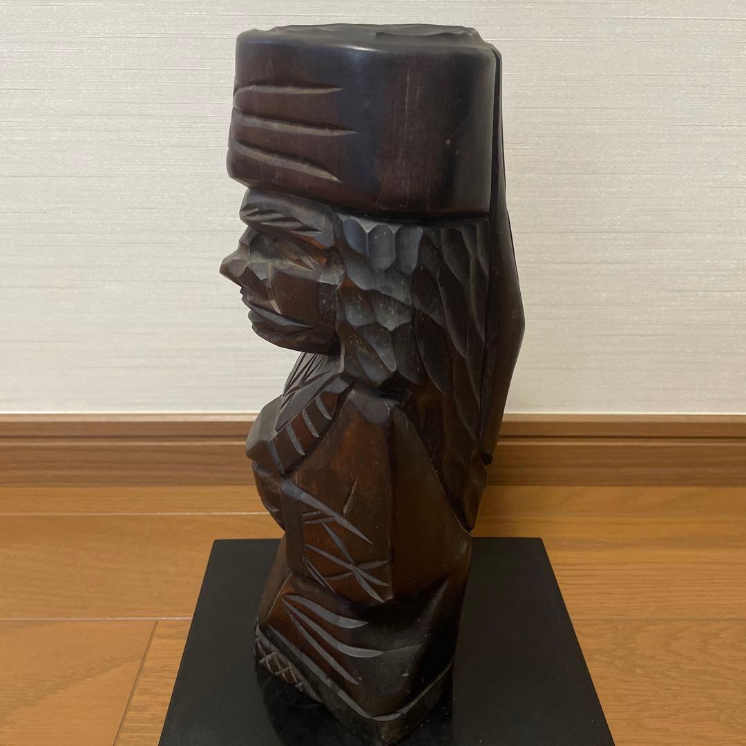 アイヌ木彫り 民芸品 1960年代 ヴィンテージ ニポポ人形 民芸品 置物 夫婦