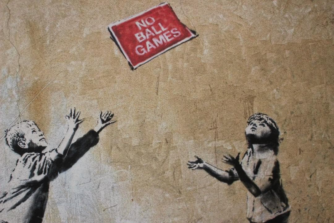 バンクシー Banksy 【No ball games】エスタンプリトグラフ