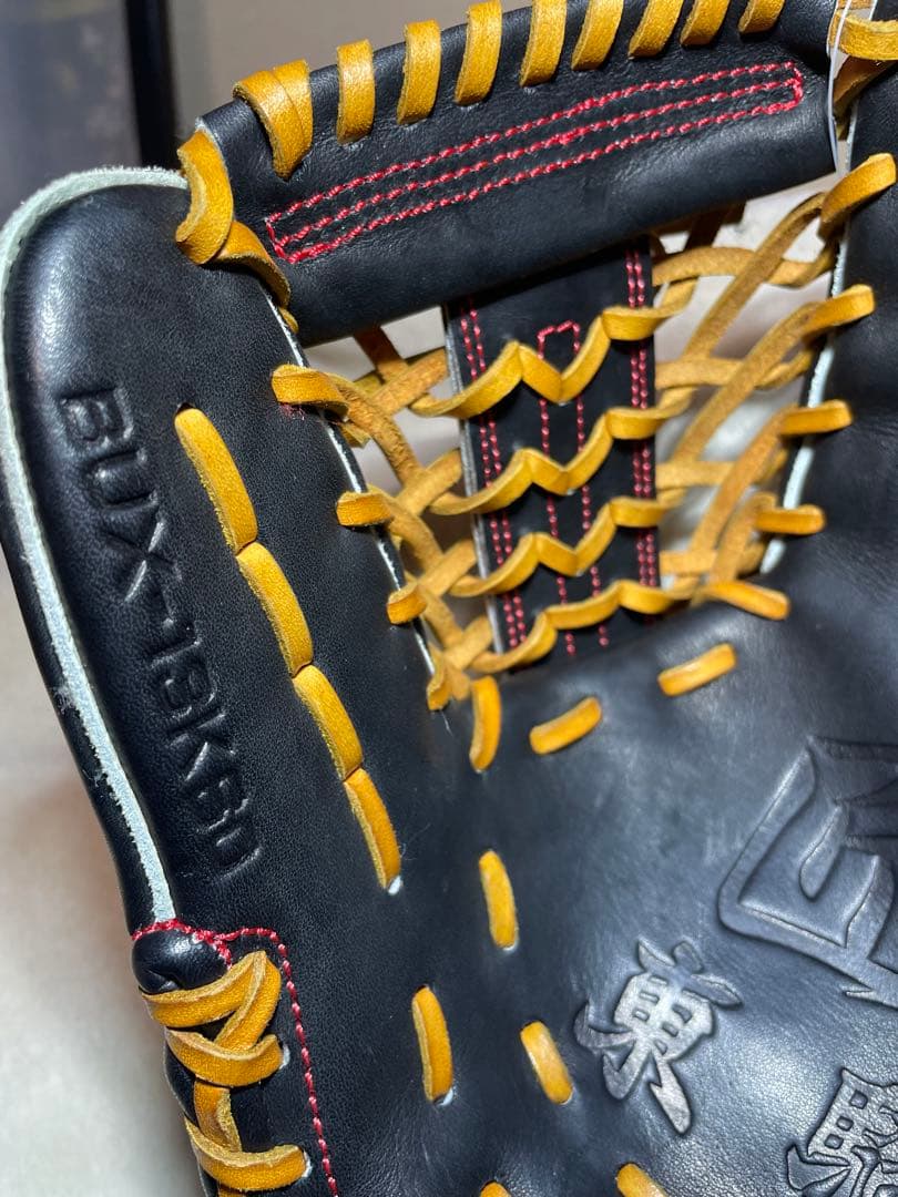野球　TOKYO BULL 硬式野球グローブ ブラック/オレンジ　東駒