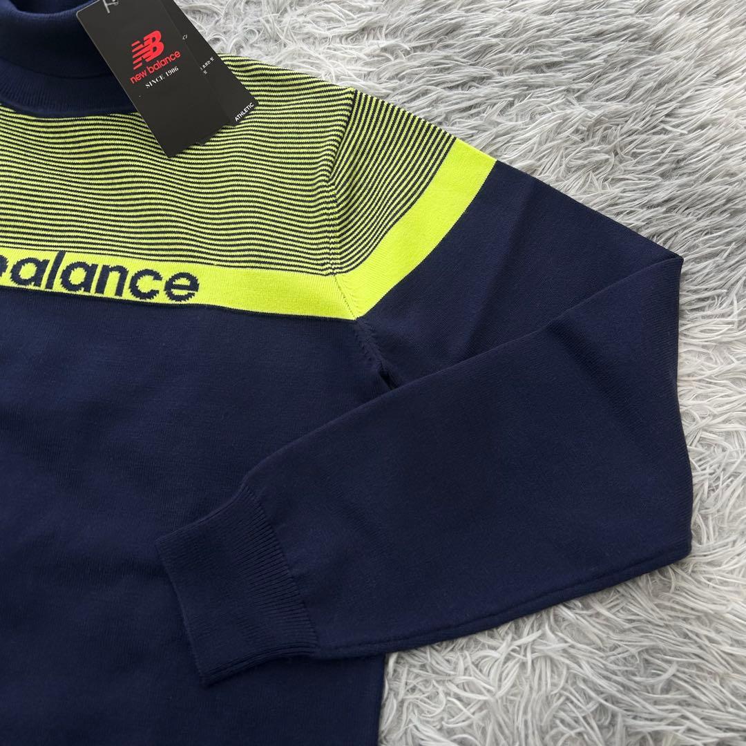 新品　ニューバランスゴルフ　ニット　セーター　タートルネック　春　ネイビー　6