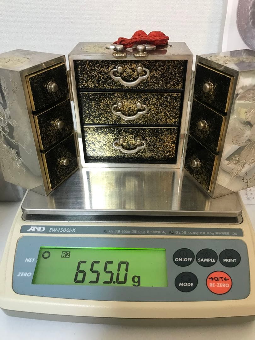 銀製 宝石箱 シルバー950 骨董品　I.869