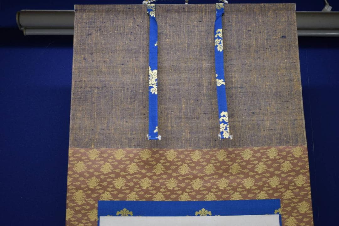 真作/古斎/梅に神農図/布袋屋掛軸HH-270