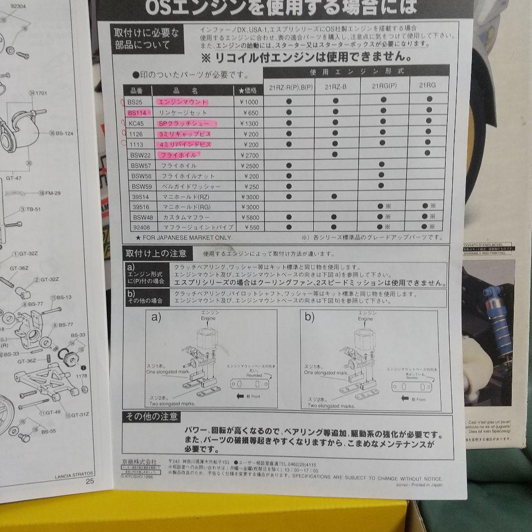 京商1/8ランチャストラトスHFラリー GP ランドマックス4WD エンジン無し