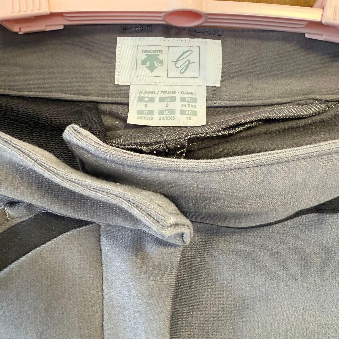 DESCENTE デサント ゴルフパンツ グレー 内側フリース レディース