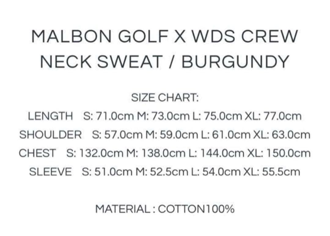 メンズウェア MALBON GOLF X WDS CREW NECK SWEAT