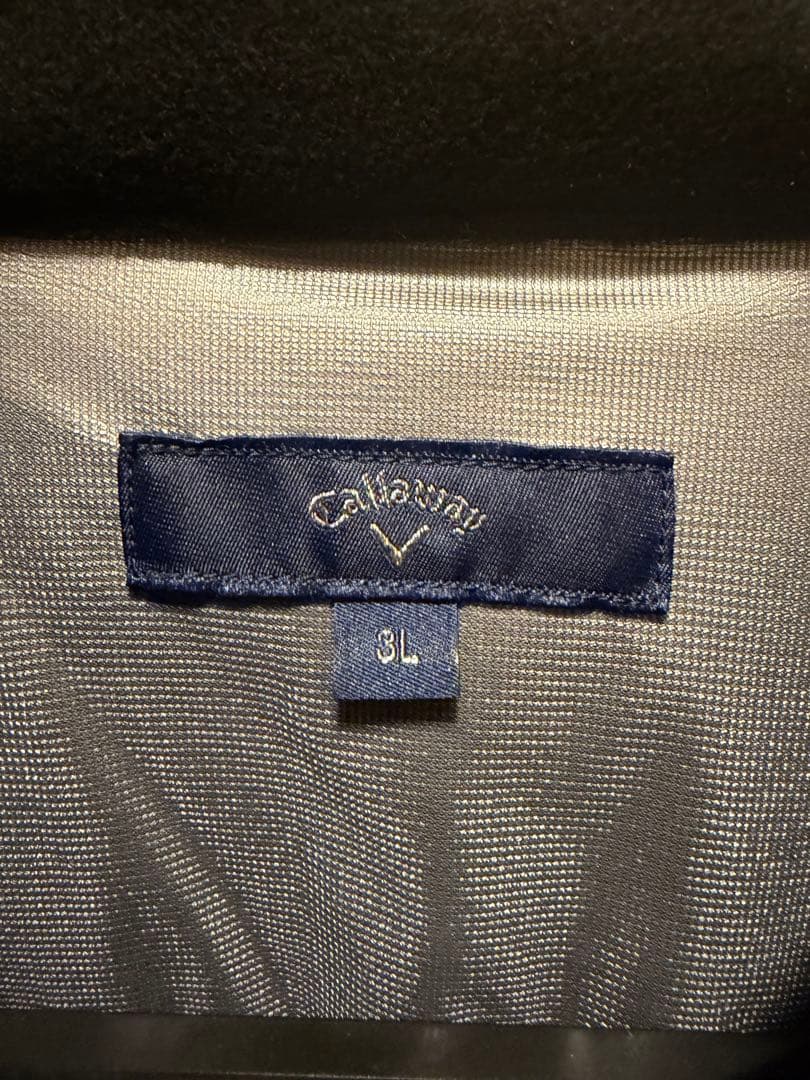 キャロウェイチェックプリントスターストレッチ2WAY中綿ブルゾン 3L